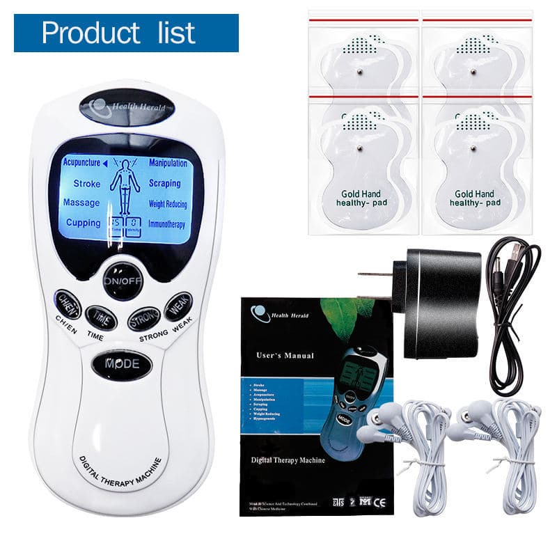 Manufacturer Cross-border Pulse Massager Multifunctional TENS Digital Massage Device Home Handheld Electric Meridian Massager