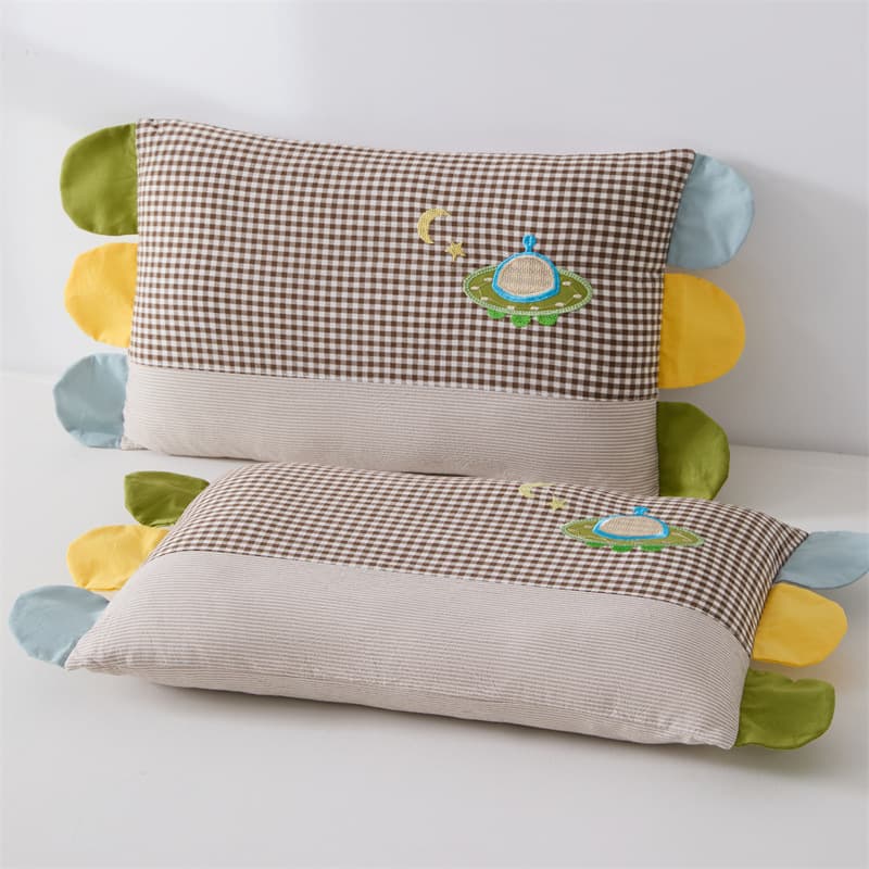 Manufacturer Pillow Core Factory, 2025 New Applique All-Cotton Washed Cotton Children's Buckwheat Pillow, Cartoon