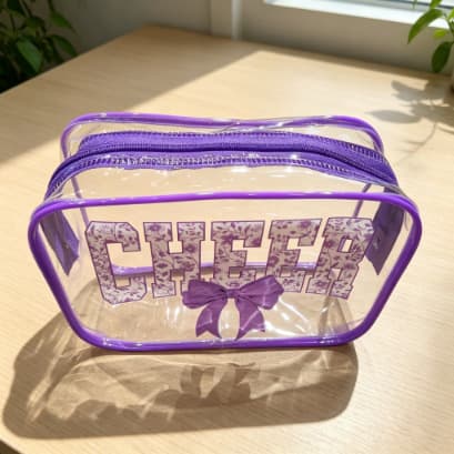 Wholesale PVC Zip Lock Bag Black Zipper Edge Plastic Transparent Packaging Bag Toiletry Bag PVC Storage Bag