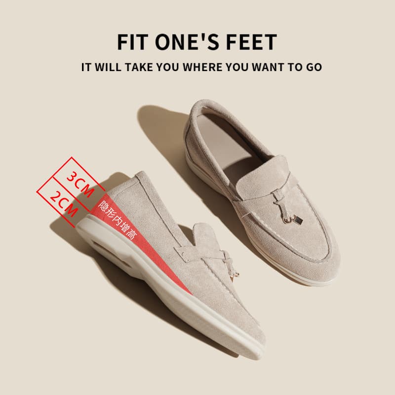 New export style genuine leather slip-on loafers for women, fashionable and versatile, flat and casual.