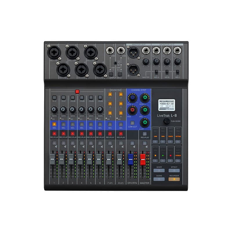 ZOOM L8 Digital Mixing Console Recording Sound Card Monitoring for PC Mobile Podcast Music USB Mixer Compact Size