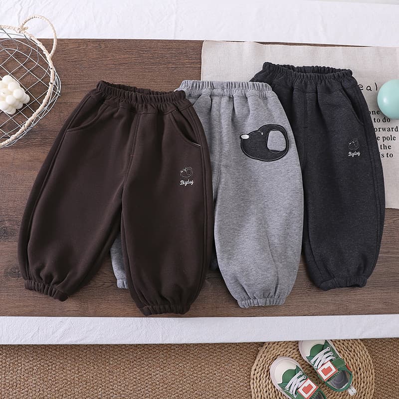 Boys' Fleece-Lined Pants, Kids' One-Piece Fleece Long Pants, Autumn/Winter New Thickened Warm Jogger Pants, Wholesale