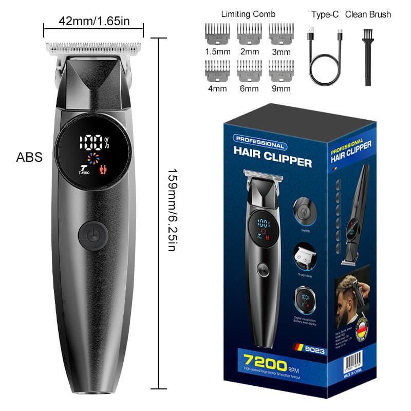 Cross-border Special Electric Hair Clipper with Smart Digital Display, Professional Barber Trimmer for Salon Use