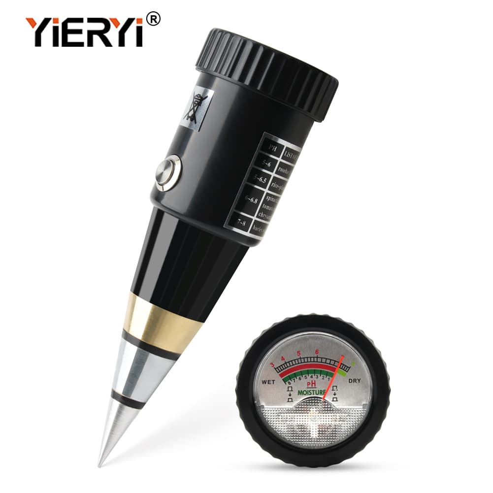 05 Short Model Soil Tester, Portable pH and Moisture Tester, Pointed-Tip Soil Instrument