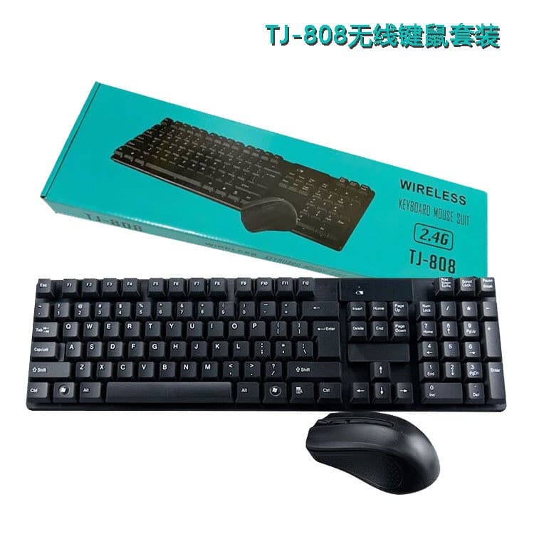 Cross-border wholesale TJ-808 wireless keyboard and mouse desktop notebook office business 2.4G wireless keyboard and mouse set