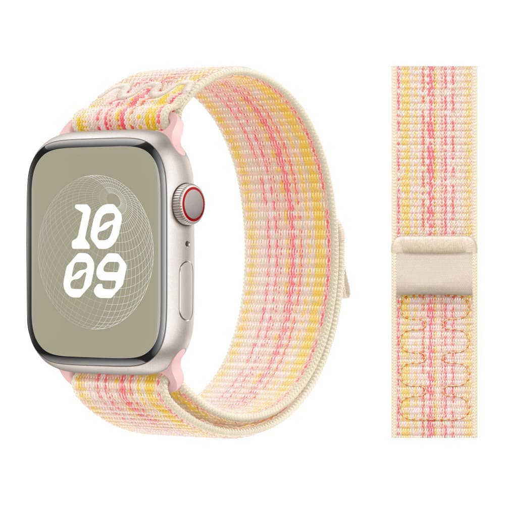 Compatible with Apple S10/S11 Watch Band, Apple Watch Nike Nylon Loop Hook and Loop for S9 S8 S7