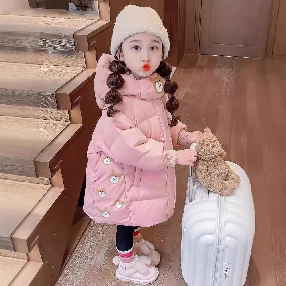 Girls Winter Cotton Coat 2026 New Style Korean Version Cotton Jacket for Baby Girls Trendy Autumn and Winter Cotton Padded Outerwear
