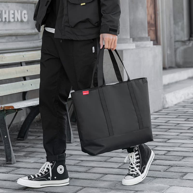 Japanese Workwear Style Trendy Men's Single Shoulder Crossbody Bag Women's Korean Canvas Casual Shopping Tote Large Capacity