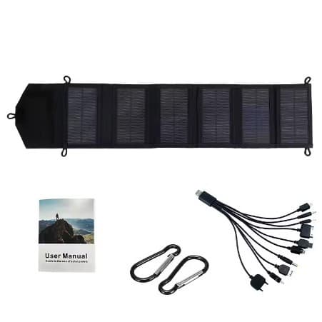 Solar panel 20W solar folding bag solar 2USB fast charging portable folding bag solar power bank