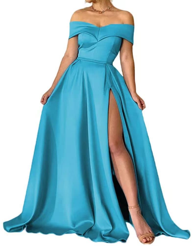Amazon Cross-Border US and Europe Bridesmaid Dress Long Gown Slimming Off-Shoulder Bridesmaid Evening Gown