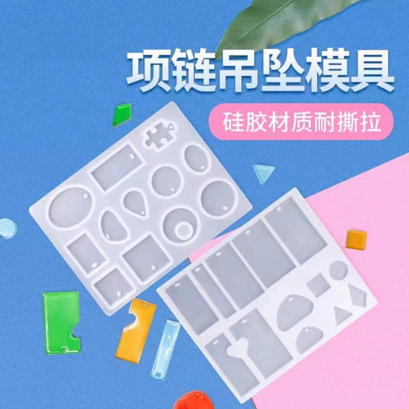 DIY Jewelry Teardrop Oval Puzzle Teardrop Glue Pendant Silicone Epoxy Resin Mold Aromatherapy Candle Plaster Mold