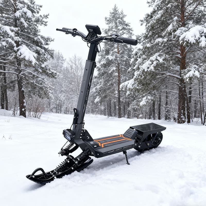 Electric Snow Scooter Dual-Use Land Snow Scooter Track Snowmobile Snow Motorcycle Ski Scooter Snowboard