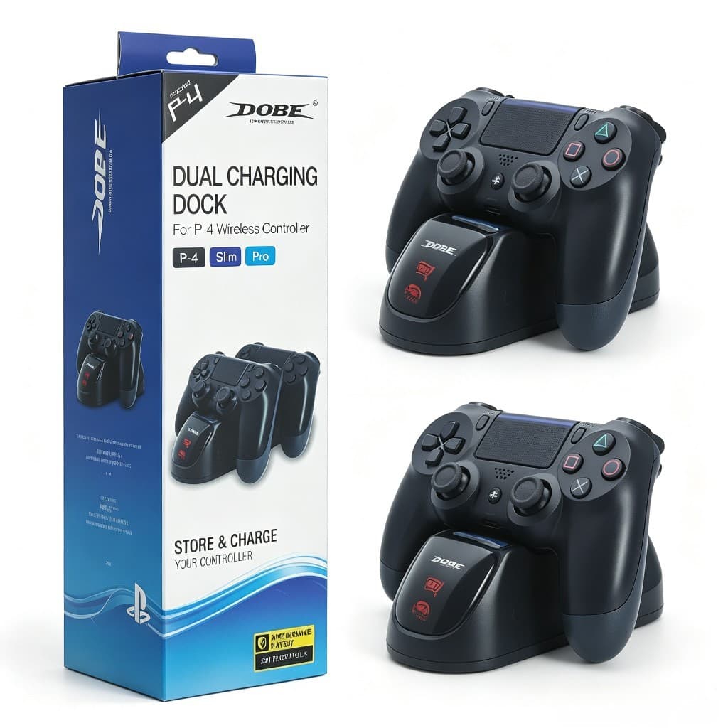 PS4 Dual Charging Station PS4 Wireless Controller Dual Charger PS4 Controller Charging Dock PS4 Game Controller Dual Charger
