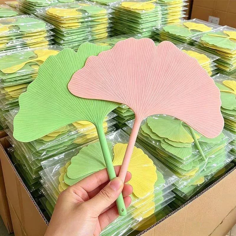 Bring Good Luck! Ginkgo Leaf Fan, Portable and Cool, Adult Round Fan, Hand-Held Fan, Summer Fan, 2026 New Model