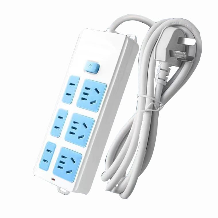 Drop Shipping/Blue and White 21-Outlet Extension Board with Cable, Viral on Douyin and Kuaishou