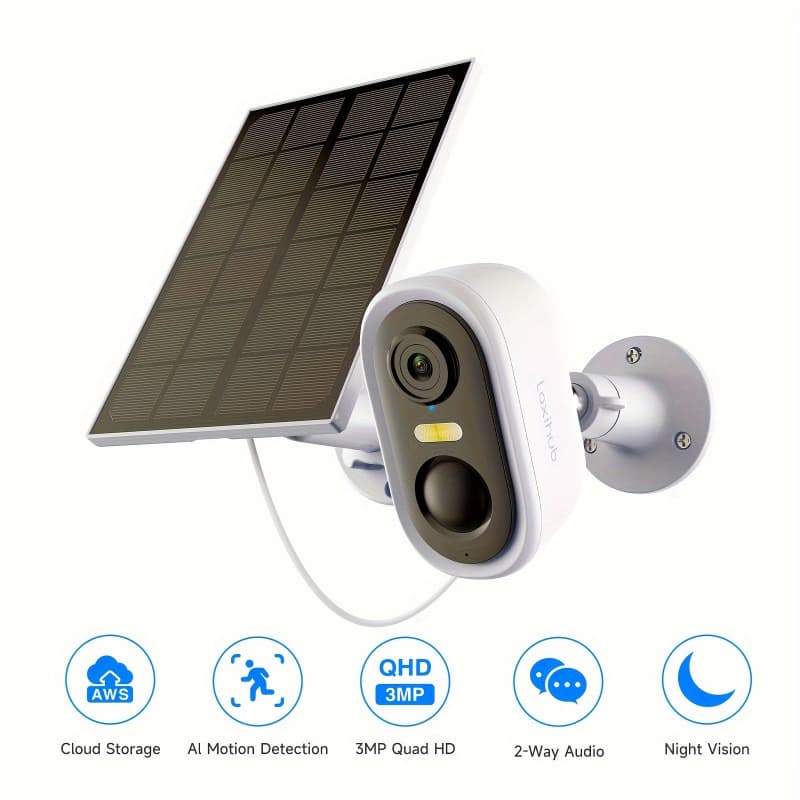 2026 new cross-border dropshipping wireless outdoor 2K solar-powered surveillance camera