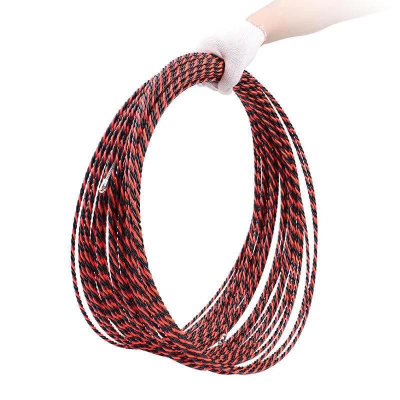 Electrician wire puller, guide wire pulling tool with three-strand flat/round head pulley head, 5m-100m