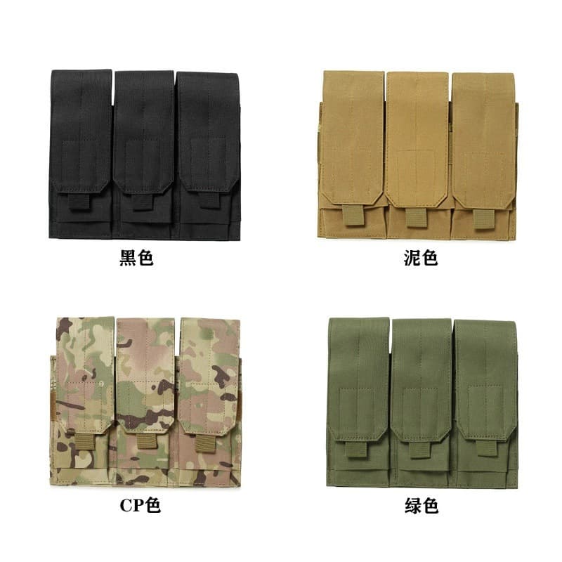 CS Tactical Multi-Link Quad Magazine Pouch, Double/Triple Storage Pouch, Walkie-Talkie Pouch, Field Vest M4 AK Magazine Pouch