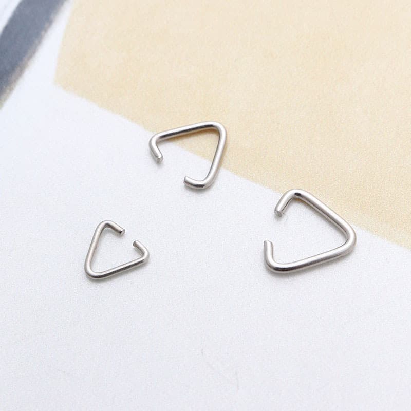 Multi-Spec Triangle Tag Buckle Connector DIY Single Ring Keychain Split Ring Triangle Buckle Open Ring