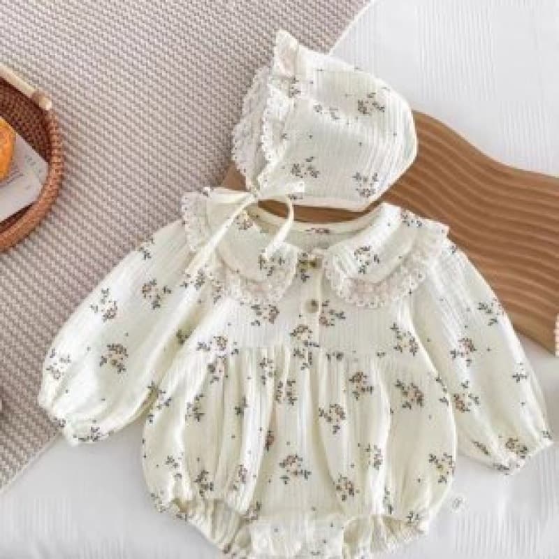Infant Spring and Autumn Clothing Baby Girl Long Sleeve Bodysuit Full Month 100 Days Princess Outing Super Cute Sweet Going Out Romper
