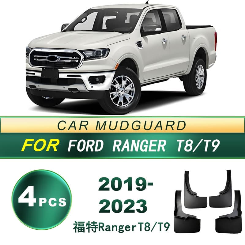 Compatible with 2019-2023 Ford Ranger T8/T9 Car Tire Mud Flaps Soft Rubber Mudguard Modification Accessories