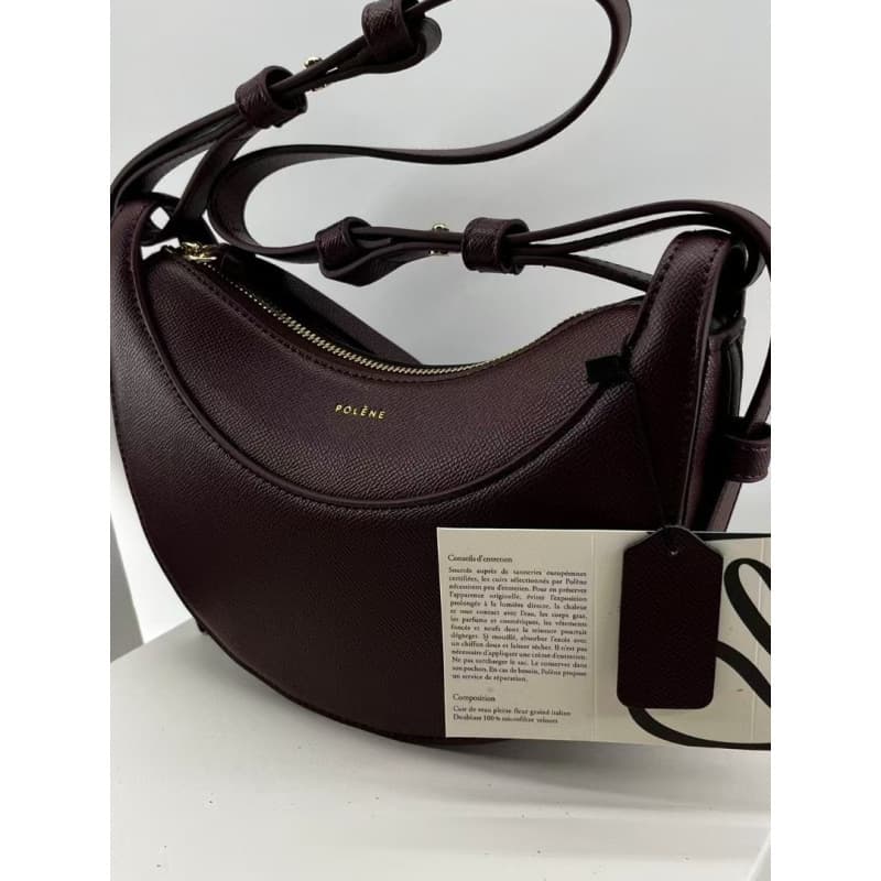 Cross-border French Niche Single Shoulder Crossbody Bag Poleno Crescent Bag, Genuine Leather Bag for Women Underarm Bag Saddle Bag