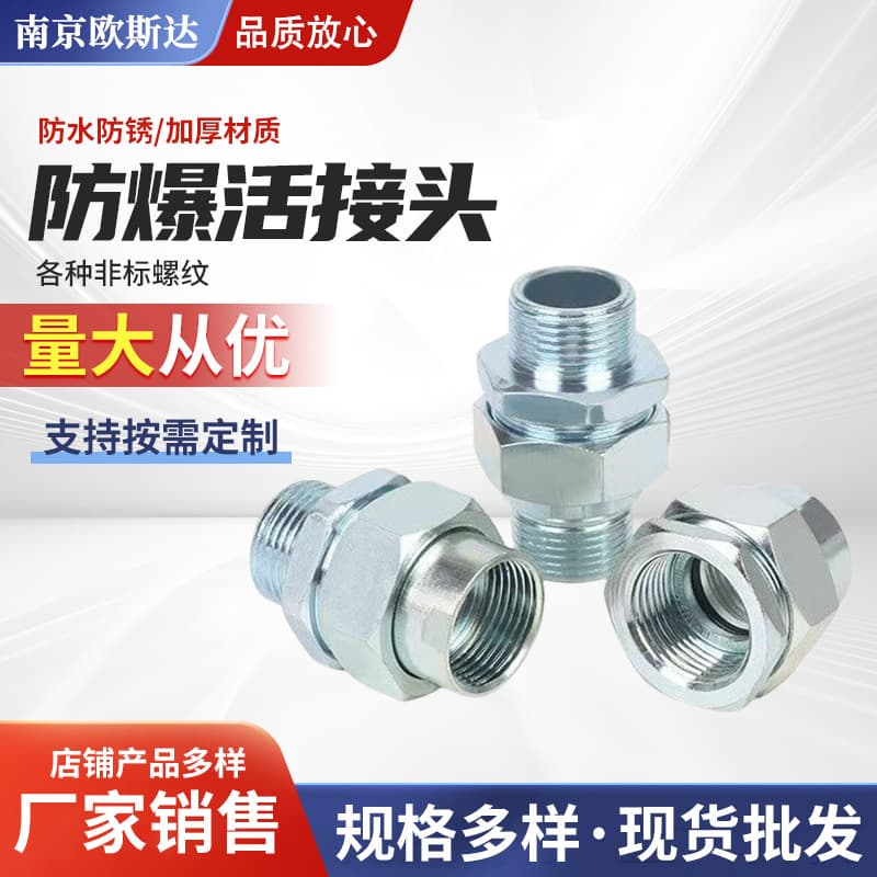 BHJ explosion-proof union BHJ-3/4-B Type A Type C 6-point DN20 union galvanized/white carbon steel