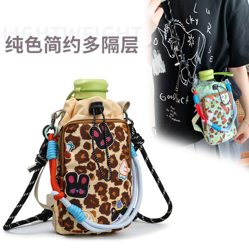 Trending Cross-Border New Nylon Waterproof Crossbody Bag for Girls, Shopping, Travel, Hands-Free Commute, Portable Phone Bag