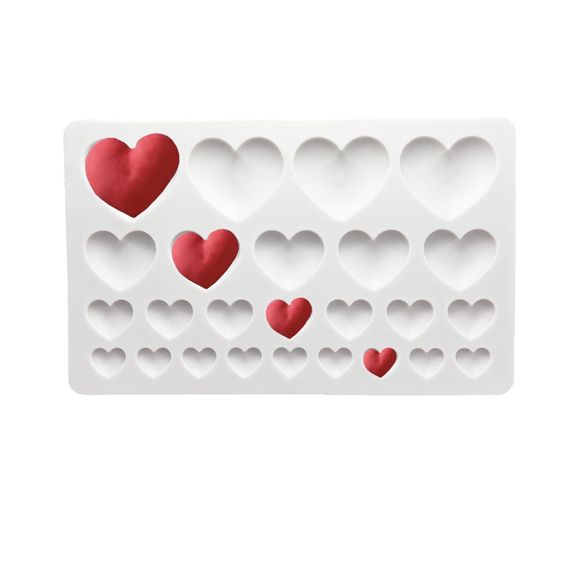 Large and Small Heart-Shaped Silicone Molds Valentine's Day Fondant Chocolate Cake Decoration Baking Molds