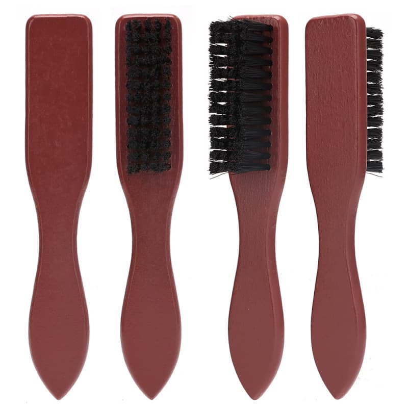 New cross-border sculpting hair style broken hair brush beard cleaning brush men's retro oil head brush solid wood broken hair brush