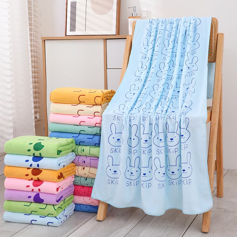 Gaoyang Towel Bath Towel Wholesale Cartoon Children's Bath Towel Absorbent Quick-Drying Beach Towel 70*140 Adult Household Bath Towel