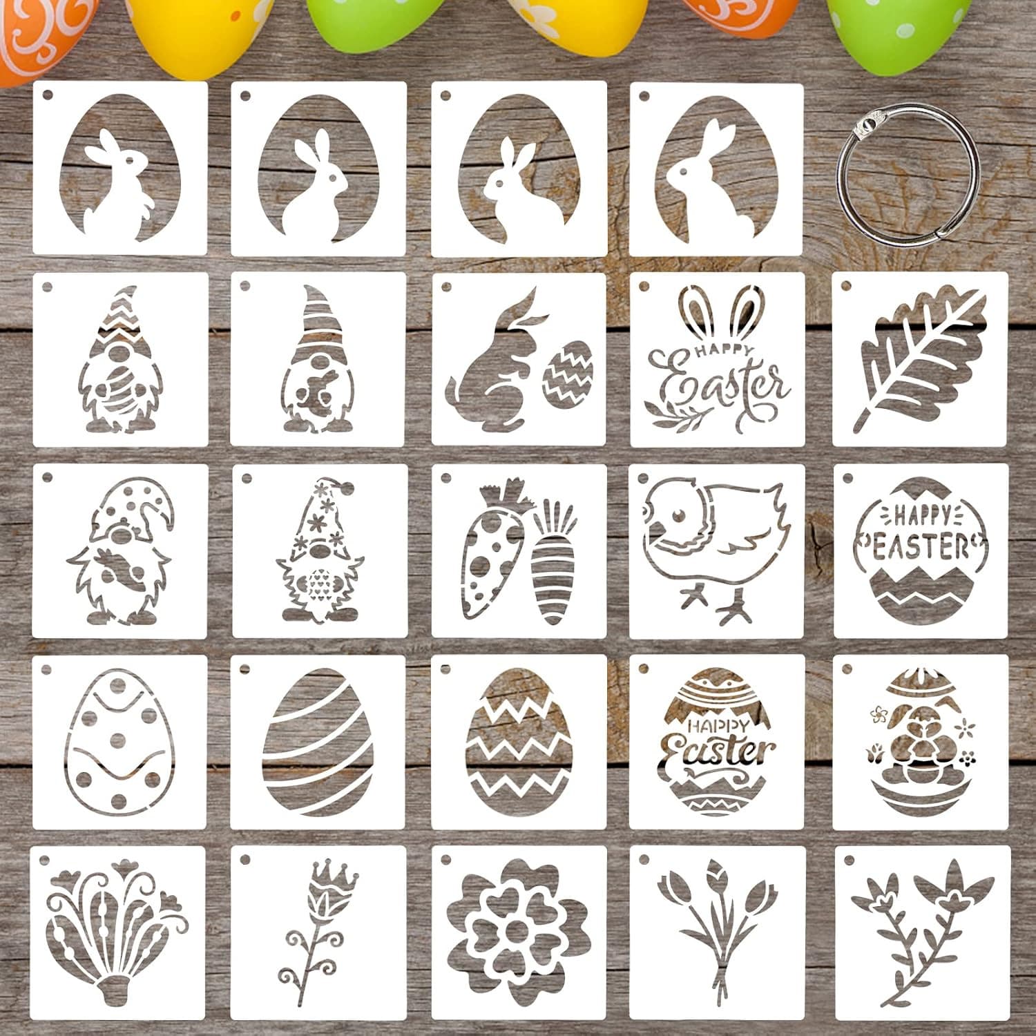 Easter 3-Inch Painting Stencil Graffiti Template DIY Decoration Spray Hand Account Hollow Drawing Board