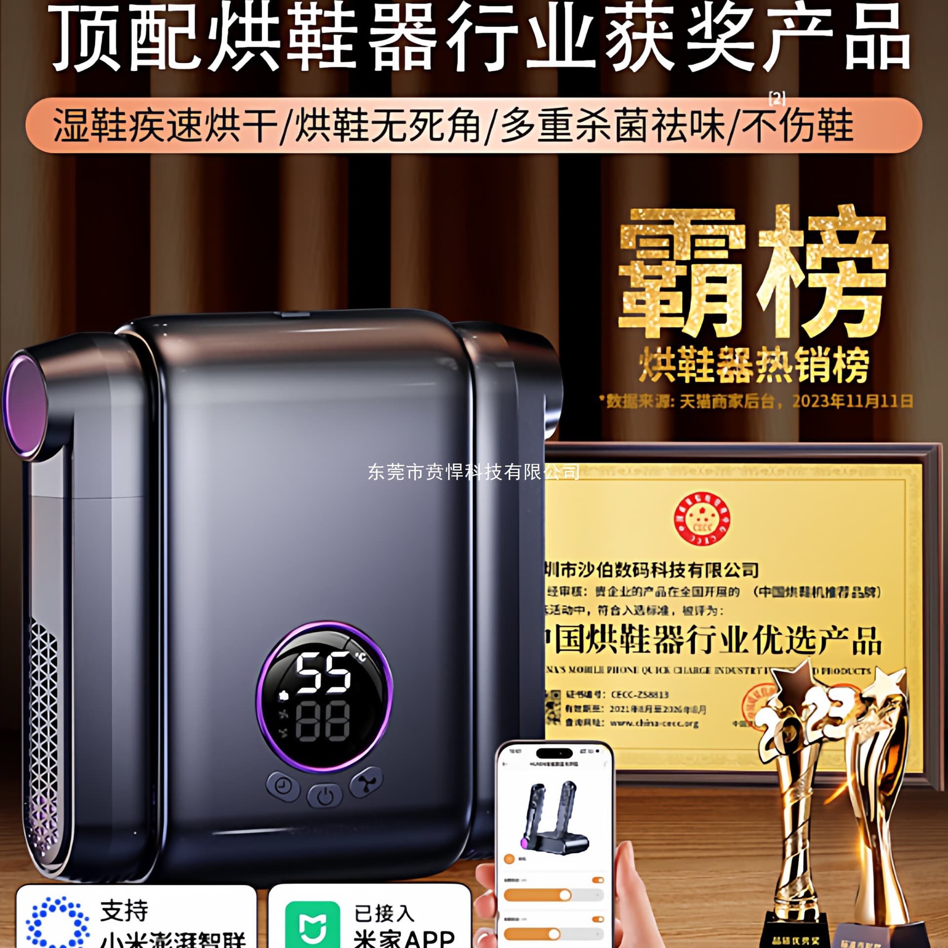 Shoe Dryer and Deodorizer Sterilizer, Wet Shoe Dryer with Automatic Home Disinfection and Warming