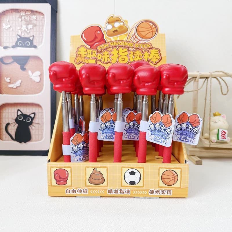 Heavy punch finger reading stick cotton fist retractable baton toy children's creative little finger gift toy