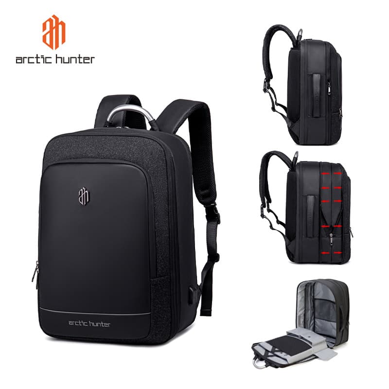 Laptop Backpack, 2-in-1 Hand/Carry Shoulder Bag, Oxford Fabric Waterproof Backpack for Men, Large Capacity Business Notebook Bag