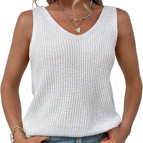 New Spring/Summer Pullover Sleeveless Vest Sweater for Women, Cross-Border Casual Design with Niche Style and Elegant Knit Top