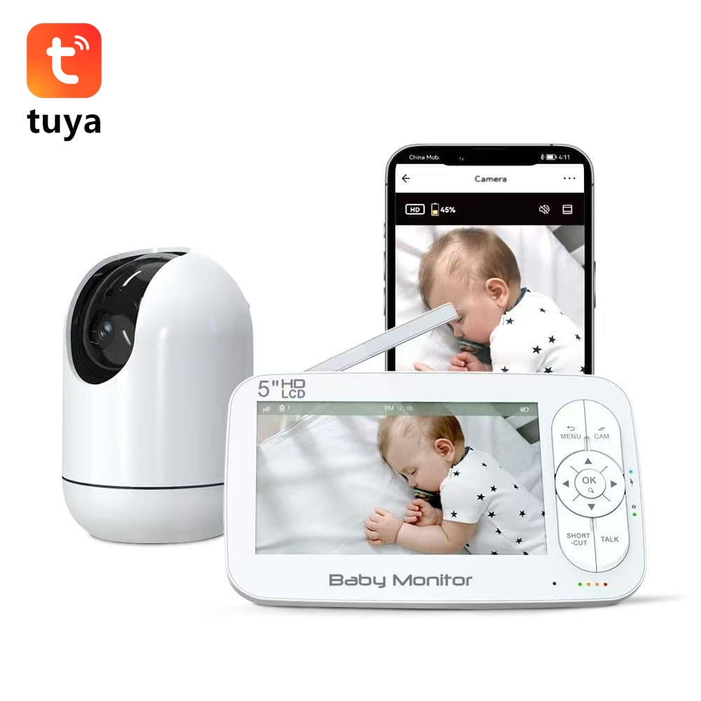 1080P Home Monitor with Cry Detection Mobile Remote Indoor Night Vision Camera Tuya Baby Monitor