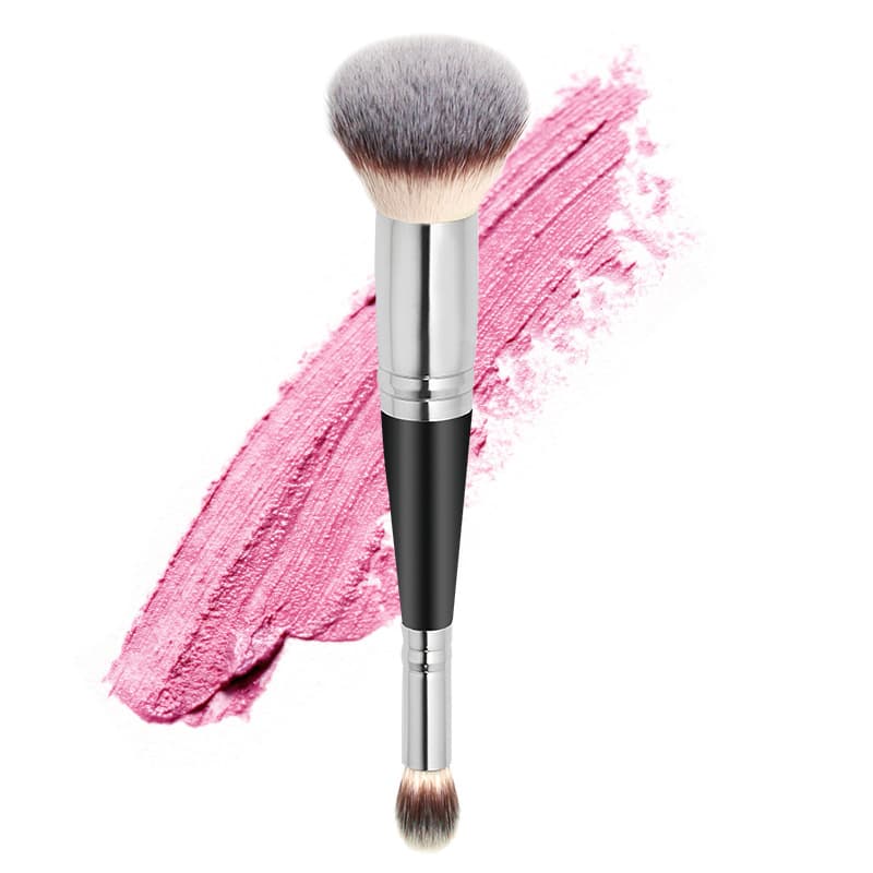 A Foundation and Concealer Two-In-One Makeup Brush with Soft Bristles, Cosmetic Eyeshadow Brush, Loose Powder Brush, Blush Brush