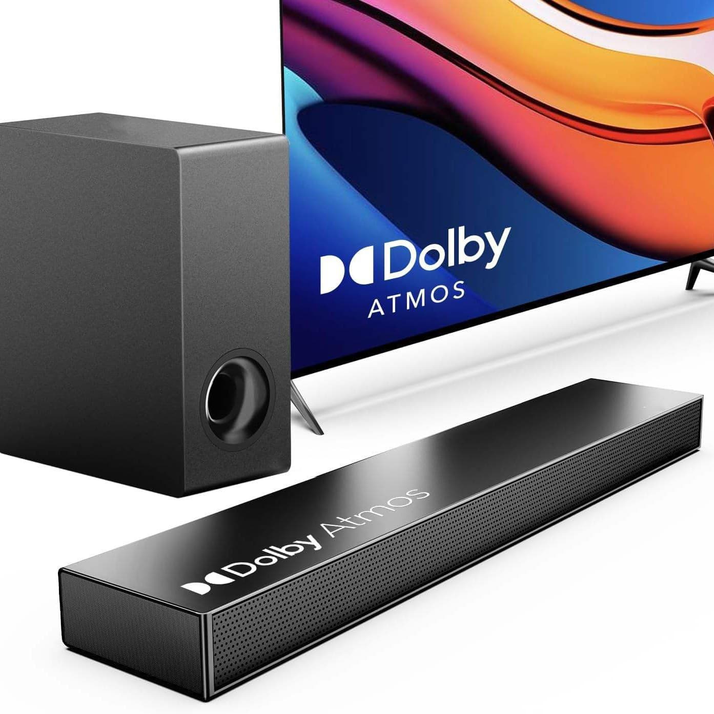 Ultimea Dolby Atmos Soundbar 2.1 Channel with Bluetooth 5.3, TV Audio System for Home Theater with Bass