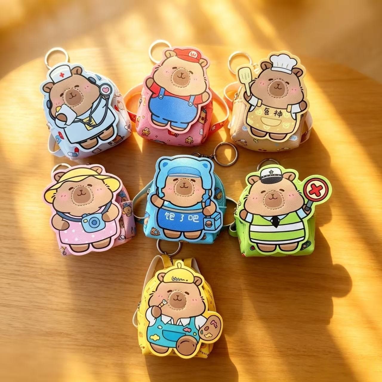 Kapibala small school bag coin purse cute key chain bag mini bag headphone bag claw machine gift