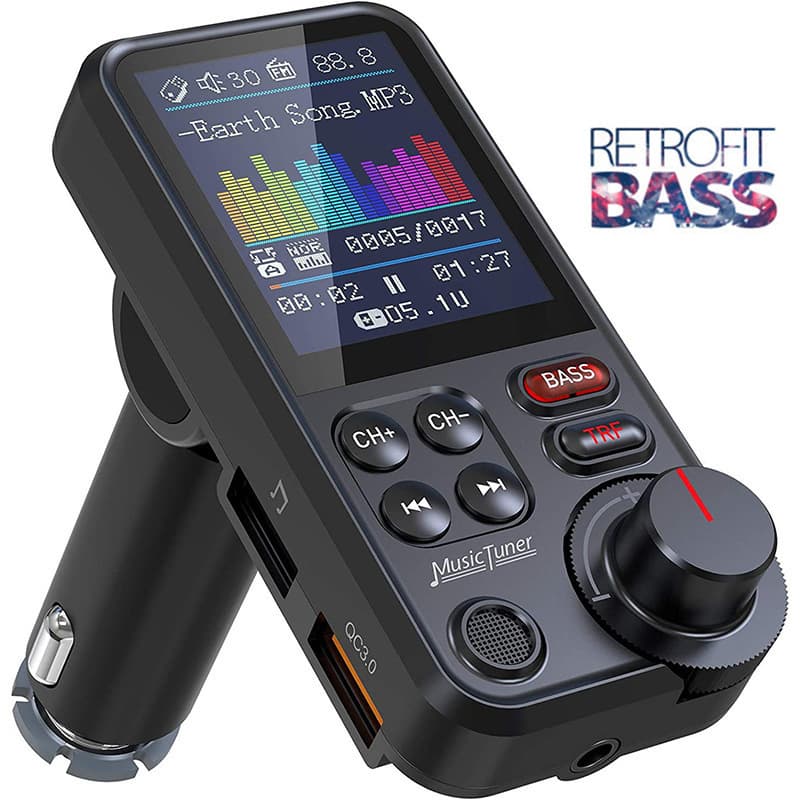 BT93 Car MP3 Player U Disk Lossless HIFI Bass and Treble Equalizer Music Car Bluetooth FM Transmitter