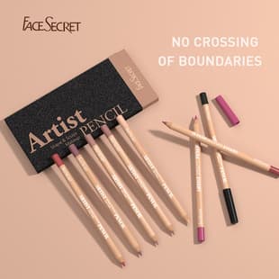 Gift Box Set of 8 Lip Liner Pencils, Wooden Natural Matte Long-Lasting Non-Smudge Lip Liner, Cross-Border