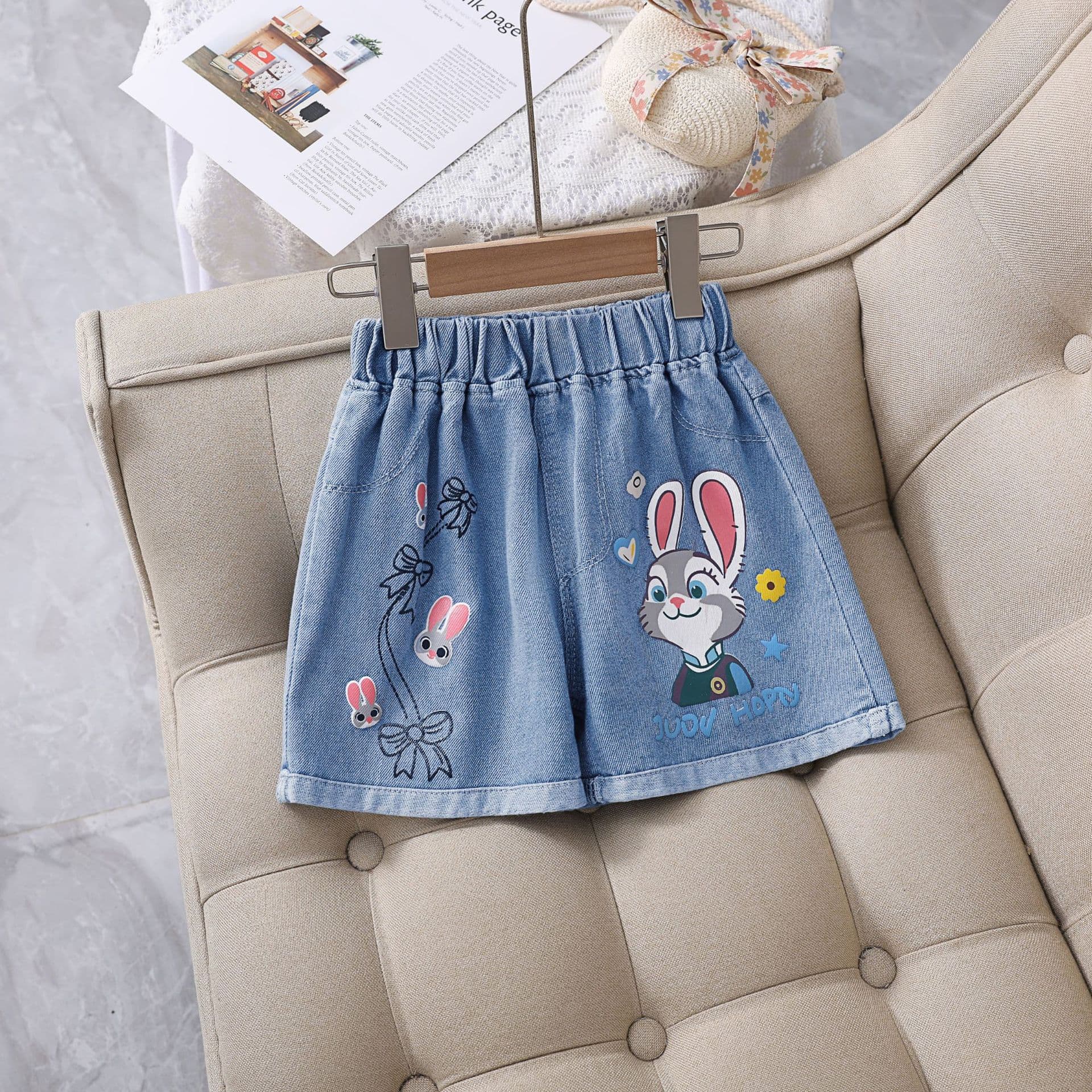 Girls' Shorts Summer Wear 2026 New Summer Children's Denim Shorts for Older Girls Loose Thin Pants Trendy