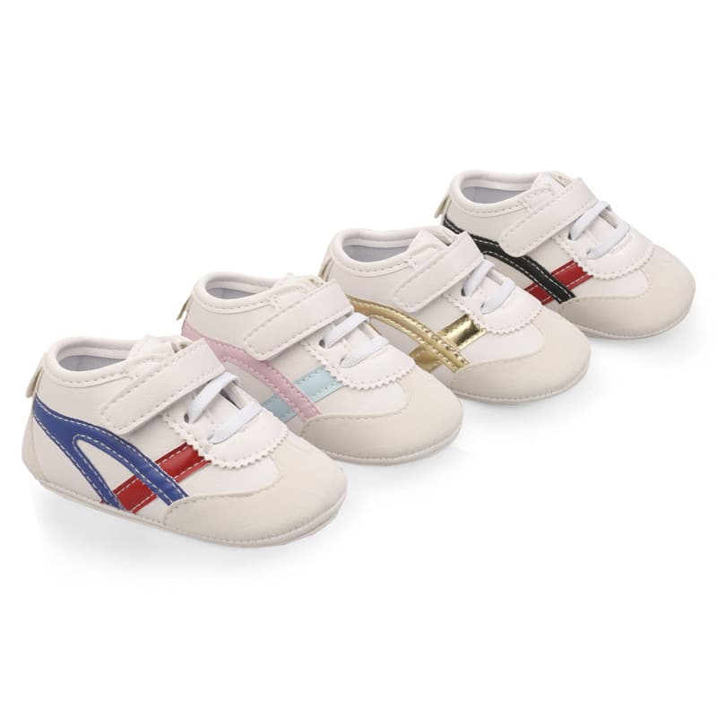 Wholesale spring and autumn style 0-1 year old baby walking shoes, boys and girls preschool non-slip soft sole lightweight.