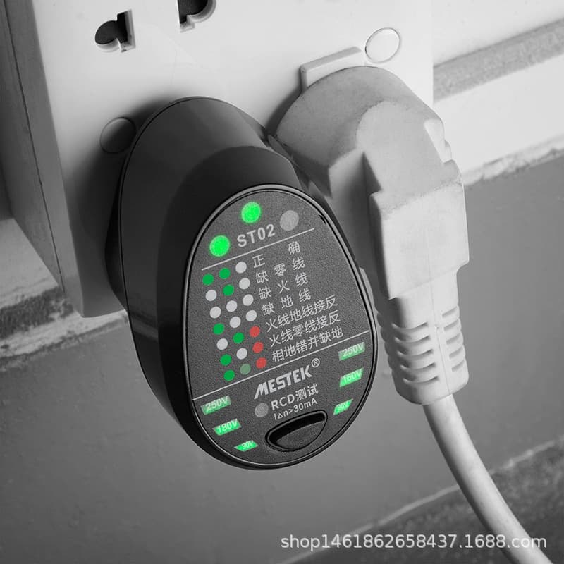 Multi-functional Socket Tester with Leakage Protection Detection for Home Use, Polarity and Phase Tester