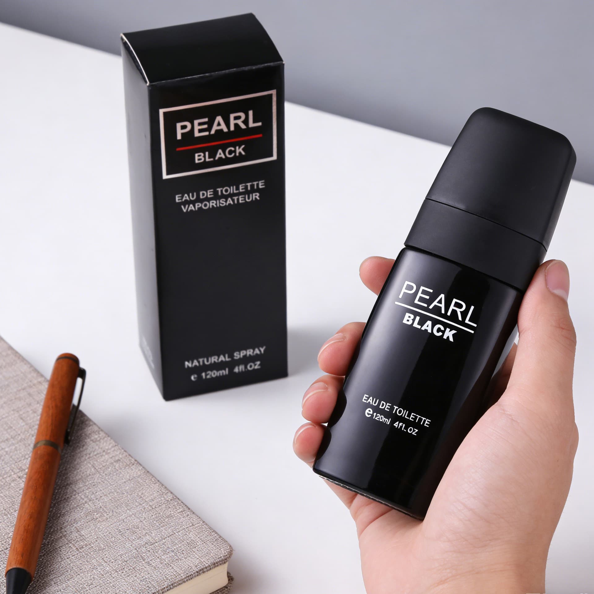 PEARL BLACK Men's Perfume 120ml Long-Lasting Floral Fruity Woody Neutral Scent Eau de Toilette