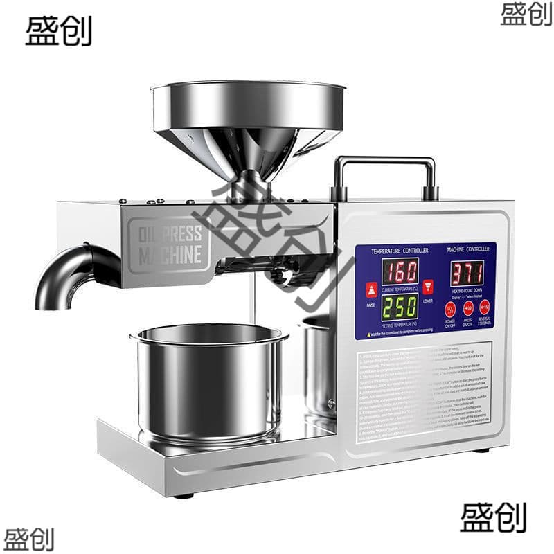 Fully Automatic Home Oil Press Machine, 304 Stainless Steel Type for Cold and Hot Pressing in Small to Medium Kitchen Use