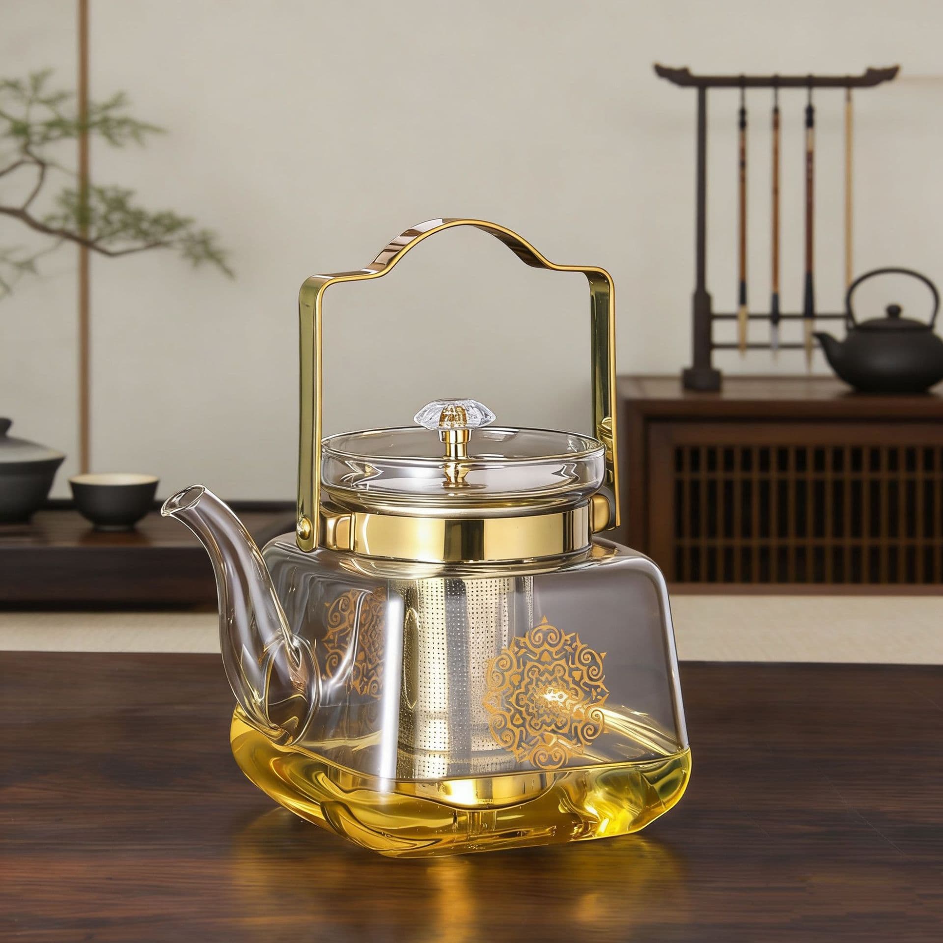 Middle Eastern Arabic coffee pot, open flame high borosilicate glass health pot, heat-resistant teapot, camping gift manufacturer
