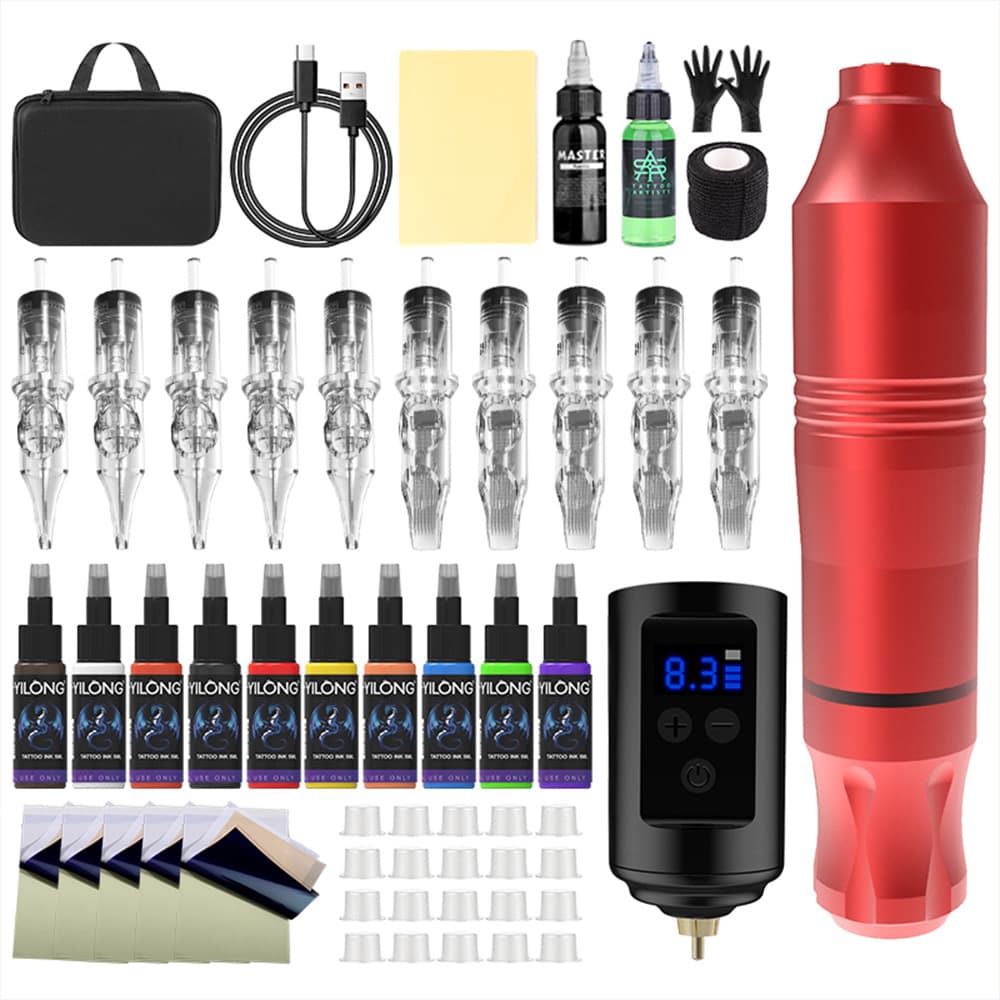 Coreless Motor Tattoo Pen Integrated Needle Set Wholesale Neutral Packaging Beauty Tool