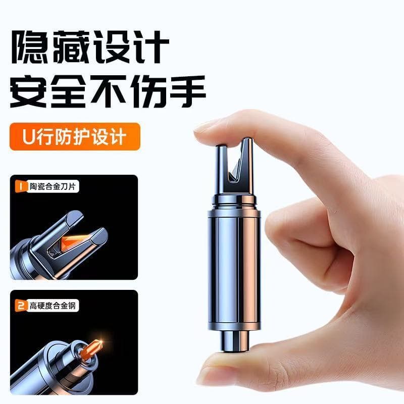 Mini portable car safety hammer for cutting seat belts, breaking windows, and escaping; emergency car window breaker.